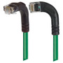Category 6 Right Angle Patch Cable, RA Left Exit/Right Angle Down- Green 10.0 ft