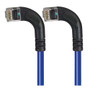 Category 6 Right Angle RJ45 Ethernet Patch Cords - RA (Left) to RA (Left) - Blue, 25.0Ft