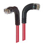 Category 6 Right Angle Patch Cable, RA Right Exit/Right Angle Down- Red 25.0 ft