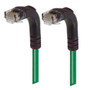 Category 6 Right Angle RJ45 Ethernet Patch Cords - RA (Down) to RA (Down) - Green, 25.0Ft