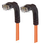 Category 6 Right Angle RJ45 Ethernet Patch Cords - RA (Down) to RA (Down) - Orange, 30.0Ft