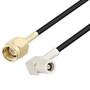 SMB Plug Right Angle to SMA Male Cable Assembly using RG174 Coax, 6 FT