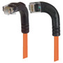 Category 6 Right Angle Patch Cable, RA Left Exit/Right Angle Down- Orange 15.0 ft