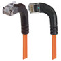 Category 6 Right Angle Patch Cable, RA Left Exit/Right Angle Up- Orange 25.0 ft