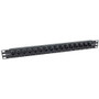 1.75"x19" (1U) 16 Port Low Profile Straight Category 5e Feed-Thru Panel, Unshielded