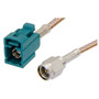 SMA Male to Water blue FAKRA Jack Cable Assembly using RG-316 Coax, 6 FT