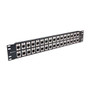 3.50" 32 Port ECF Flange Mounted Category 5e Feed-Thru Panel, Unshielded