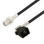 SMA Female to Black FAKRA Jack Right Angle Cable Assembly using RG174 Coax, 6 FT