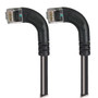 Category 5E LSZH Right Angle Patch Cable, Right Angle Left/Right Angle Left, Black, 7.0 ft