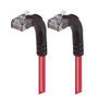 Category 5E LSZH Right Angle Patch Cable, Right Angle Up/Right Angle Up, Red, 3.0 ft