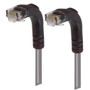 Category 5E LSZH Right Angle Patch Cable, Right Angle Down/Right Angle Down, Gray, 1.0 ft