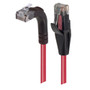 Category 5E LSZH Right Angle Patch Cable, Straight/Right Angle Up, Red, 30.0 ft