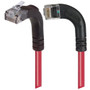 Category 5E LSZH Right Angle Patch Cable, Right Angle Left/Right Angle Up, Red, 3.0 ft