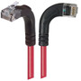 Category 5E LSZH Right Angle Patch Cable, Right Angle Right/Right Angle Up, Red, 7.0 ft