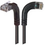 Category 5E LSZH Right Angle Patch Cable, Right Angle Right/Right Angle Up, Black, 5.0 ft
