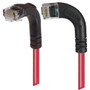 Category 5E LSZH Right Angle Patch Cable, Right Angle Left/Right Angle Down, Red, 15.0 ft