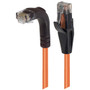 Category 5E Right Angle Patch Cable, Straight/Right Angle Down, Orange, 3.0 ft
