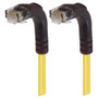 Category 5E Right Angle Patch Cable, Right Angle Down/Right Angle Down, Yellow, 1.0 ft