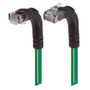 Category 5E Right Angle Patch Cable, Right Angle Up/Right Angle Down, Green 1.0 ft