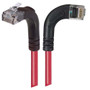 Category 5E Right Angle Patch Cable, RA Right Exit/Right Angle Up, Red 1.0 ft