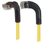 Category 5E Right Angle Patch Cable, RA Left Exit/Right Angle Down, Yellow 5.0 ft