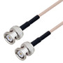 BNC Male to BNC Male Cable Assembly using RG316-DS Coax, 2 FT with HeatShrink