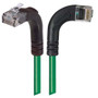 Category 5E Right Angle Patch Cable, RA Right Exit/Right Angle Up, Green 10.0 ft