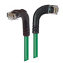 Category 5E Right Angle Patch Cable, RA Right Exit/Right Angle Down, Green 10.0 ft