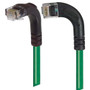 Category 5E Right Angle Patch Cable, RA Left Exit/Right Angle Down, Green 15.0 ft
