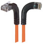Category 5E Right Angle Patch Cable, RA Right Exit/Right Angle Up, Orange 15.0 ft