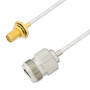 N Female to SMA Female Bulkhead Cable Assembly using LC085TB Coax, 1.5 FT