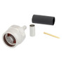 N Male Connector Crimp/Solder Attachment for LMR-200, LMR-200-DB, LMR-200-FR, and 200-Series Cable
