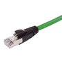 Plenum Rated Shielded Category 6a Cable, RJ45 / RJ45, 23AWG Solid, Green 3.0ft