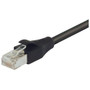 LSZH Shielded Category 6a Cable, RJ45 / RJ45, 26AWG Stranded, Black, 3.0ft
