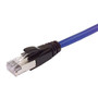 Plenum Rated Shielded Category 6a Cable, RJ45 / RJ45, 23AWG Solid, Blue, 10.0ft