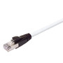 Plenum Rated Shielded Category 6a Cable, RJ45 / RJ45, 23AWG Solid, White, 10.0ft