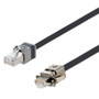 Category 7 S/FTP Die-Cast RJ45 Zero-Halogen TPU Jacket GigE Patch Cable, BLK, 5.0m
