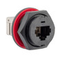 Category 6a/7 IP67 Waterproof Bulkhead or Panel Mount Coupler Kit, Contains TDG1026KS-C6A-DC & WP67-BHA-DC