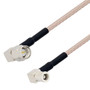 SMA Male Right Angle to SMB Plug Right Angle Cable Assembly using RG316 Coax, 5 FT with HeatShrink, LF Solder