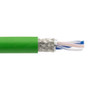 Single Pair Ethernet (SPE) Bulk Cable, 26 AWG Stranded, Double Shielded, SF/TP, PUR Green, 50 Meter