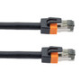 Cat 8, 40 gigabit, Ethernet Cable, S/FTP, 24 AWG, Twisted Pair, Dual Color Molded, Indoor, LSZH Jacket, Black, 4 foot