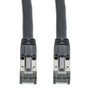 Cat 8, 40 gigabit, Ethernet Cable, S/FTP, 24 AWG, Twisted Pair, Tensile Resistant, Indoor, LSZH Jacket, Black, 2-foot