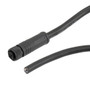 M12 4 Position IP68 S-Code Pigtail Cable Assembly, Unshielded 16AWG PVC Jacket, Female to Cut End, Black 5.0m