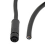 M12 4 Position IP68 S-Code Pigtail Cable Assembly, Unshielded 16AWG PVC Jacket, Female to Cut End, Black 5.0m