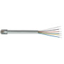 Flat Modular Cable, RJ12 (6x6) / Tinned End, 1.0 ft
