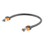 Cat 8 40Gig Ethernet Cable, S/FTP 24AWG, Dual Color Molded, PVC Jacket, Black, 15FT