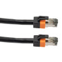 Cat 8 40Gig Ethernet Cable, S/FTP 24AWG, Dual Color Molded, PVC Jacket, Black, 5FT