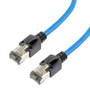 Cat 8 40Gig Ethernet Cable, S/FTP 28AWG, Slim Cable with Short Body Connector, PVC Jacket, Blue, 1FT