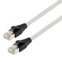 Category 6 Ethernet Cable Assembly, S/FTP Braid w/ Individually Shielded Pairs, RJ45 Male/Plug, 26AWG Stranded, CMG PVC, Gray, 5.0F