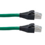 Category 7 10gig Ethernet Cable Assembly, S/FTP Shielded Pairs, RJ45 Male/Plug, 26AWG Stranded, PVC, Green, 2M